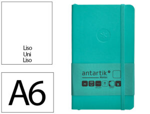 Caderno com elastico antartik notes capa mole a6 liso turquesa 100 folhas 80 gr fsc