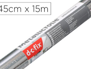 Rolo adesivo dc-fix prata brilho largura 45 cm comprimento 15 mt