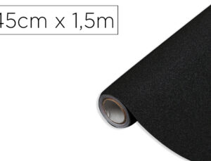 Rolo adesivo dc-fix preto metal brilho largura 45 cm comprimento 1,5 mt