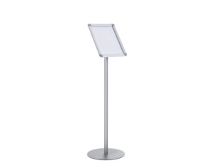 Expositor de pe bi-office para formato din a4 moldura aluminio dobravel 1100x320 cm