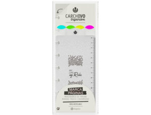 Marcador de paginas carchivo ingeniox polipropileno transparente/neon 4 posicoes