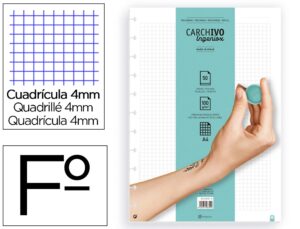 Recarga caderno carchivo ingeniox a4 50 folhas quadricula