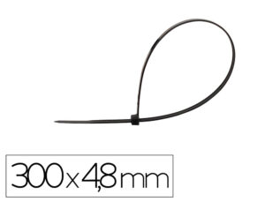 Abracadeira q-connect cor preto 300x4,8 mm bolsa de 100 unidades