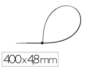 Abracadeira q-connect cor preto 400x4,8 mm bolsa de 100 unidades