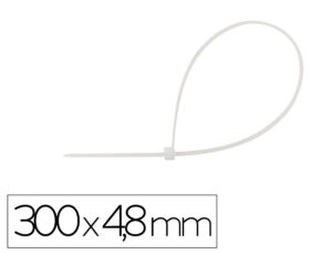 Abracadeira q-connect cor branco 300x4,8 mm bolsa de 100 unidades