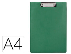 Porta notas q-connect plastico 50% reciclado din a4 verde azeitona espessura 2,1mm
