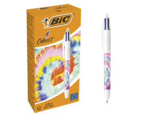 Esferografica bic quatro cores tiedye pastel ponta de 1 mm cores sortidas