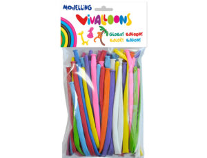 Balao 100% latex biodegradavel para modelar figuras cores sortidas blister de 50 unidades