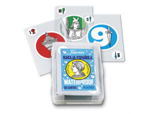 Baralho de cartas fournier waterproof plastico 50 cartas