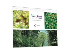 Expositor de parede archivo 2000 din a3 horizontal com furos espessura 2 mm vidro transparente 420x325 mm