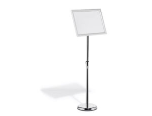 Atril de chao durable moldura aluminio din a3 vertical / horizontal altura ajustavel 86 a 129 cm
