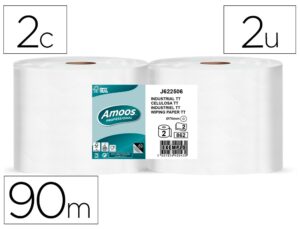 Papel seca maos amoos profissional 2 folhas 32 gr pack de 2 rolos