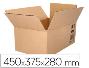 Caixa para embalar q-connect americana ultra resistente cartao canal duplo 7 mm cor kraft 450x375x280 mm