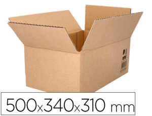 Caixa para embalar q-connect americana ultra resistente cartao canal duplo 7 mm cor kraft 500x340x310 mm
