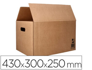 Caixa para embalar q-connect americana com asas ultra resistente cartao canal duplo 7 mm cor kraft