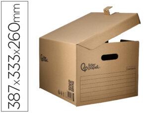 Caixa para arquivo definitivo liderpapel cartao manual para 3 caixas arquivo def. folio 387x333x260mm