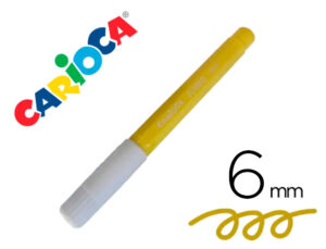 Marcador carioca jumbo ponta grossa 6 mm lavavel cor amarelo