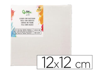 Tela de pintura liderpapel tecido agrafado traseiro algodão 100% 12x12 cm