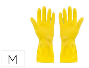 Luvas de latex acetinadas com relevo anti deslizante sem po tamanho medio
