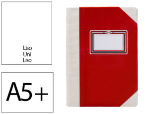 Livro de cartao cosido fernandes flecha din a5+ liso 50 folhas 100 gr vermelho