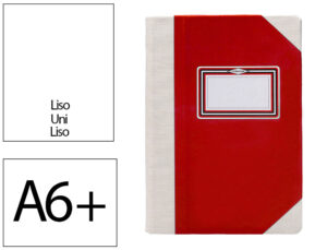Livro de cartao cosido fernandes flecha din a6+ liso 50 folhas 100 gr vermelho