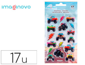 Autocolantes imaginovo kids corridas goma eva 190x105 mm em blister