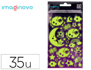Autocolantes imaginovo luminosos lua 250x145 mm em blister