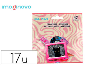 Autocolantes imaginovo retro desenhos sortidos para computador 145x140 mm em blister