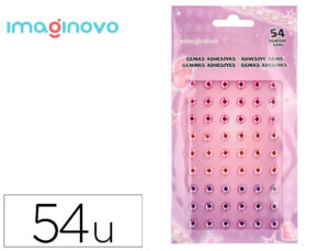 Autocolantes imaginovo pedras rosas e roxas brilhantes com relevo para todas as superficies 190x105 mm em blister
