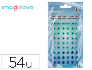 Autocolantes imaginovo pedras verdes e azuis brilhantes com relevo para todas as superficies 190x105 mm em blister