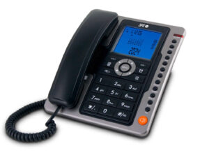 Telefone spc secretaria/parede ecra 3,5" retroiluminado com remarcacao opcao mute 7 memorias diretas cor preto