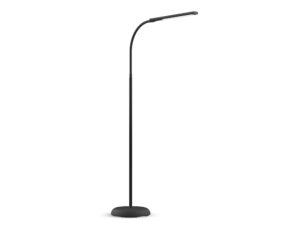Candeeiro de pe maul led pirro aluminio cor preto 1250x265x430 mm