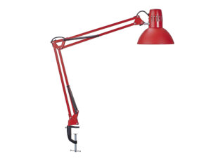 Candeeiro de escritorio maul study com pinca cor vermelho 170x440x350 mm