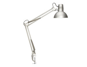 Candeeiro de escritorio maul study com pinca cor prata 170x440x350 mm
