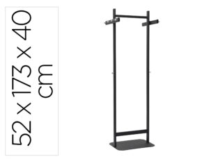 Cabide metalico maul salsa 8 suportes cor preto 520x1730x400 mm
