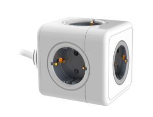 Extensao q-connect em cubo multipla 5 em 1 cabo de 1,4 mt 5 tomadas de corrente 75x75x112mm