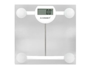 Balanca casa de banho q-connect digital com ecra lcd precisao 100 gr capacidade de 5 kg a 180 kg 300x300x22mm