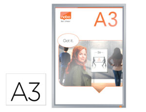 Moldura porta anuncios nobo impression pro din a3 moldura de clip aluminio 320x17x445 mm