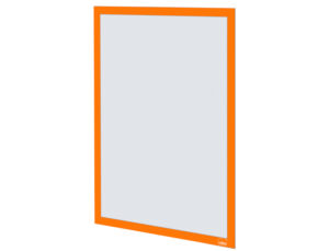 Moldura porta anuncios nobo din a3 moldura magnetica auto adesiva cor laranja pack de 2 unidades