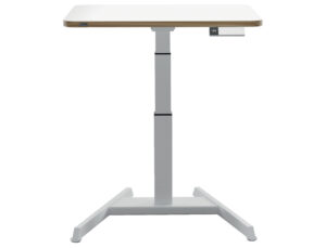 Mesa leitz ergo regulavel em altura eletricamente tabuleiro 80x60 cm com usb-c e usb 5v cor branco