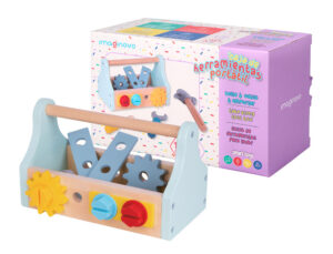 Jogo infantil imaginovo madeira mala de ferramentas +3 anos 18 pecas 21,4x13,2x11cm
