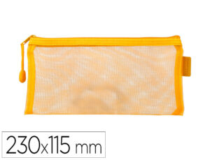 Bolsa com fecho de correr liderpapel poliester transpiravel multiusos ticket 230x115 mm amarelo