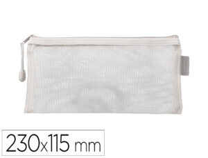 Bolsa com fecho de correr liderpapel poliester transpiravel multiusos ticket 230x115 mm branco