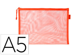 Bolsa com fecho de correr liderpapel poliester transpiravel multiusos din a5 laranja