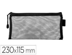 Bolsa com fecho de correr liderpapel poliester transpiravel multiusos ticket 230x115 mm preto