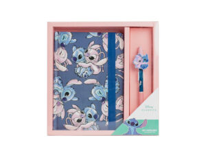 Conjunto de artigos papelaria cerda esferografica stitch 2 pecas
