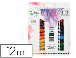 Pintura a óleo liderpapel caixa de 24 tubos de alumínio de 12 ml cores sortidas