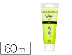 Pintura acrílica liderpapel tubo de plástico de 60 ml cor verde limão