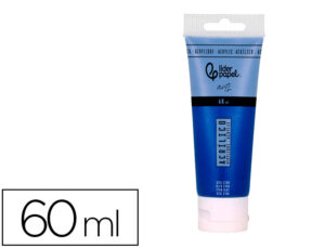 Pintura acrílica liderpapel tubo de plástico de 60 ml cor azul ciano