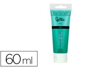 Pintura acrílica liderpapel tubo de plástico de 60 ml cor verde turquesa